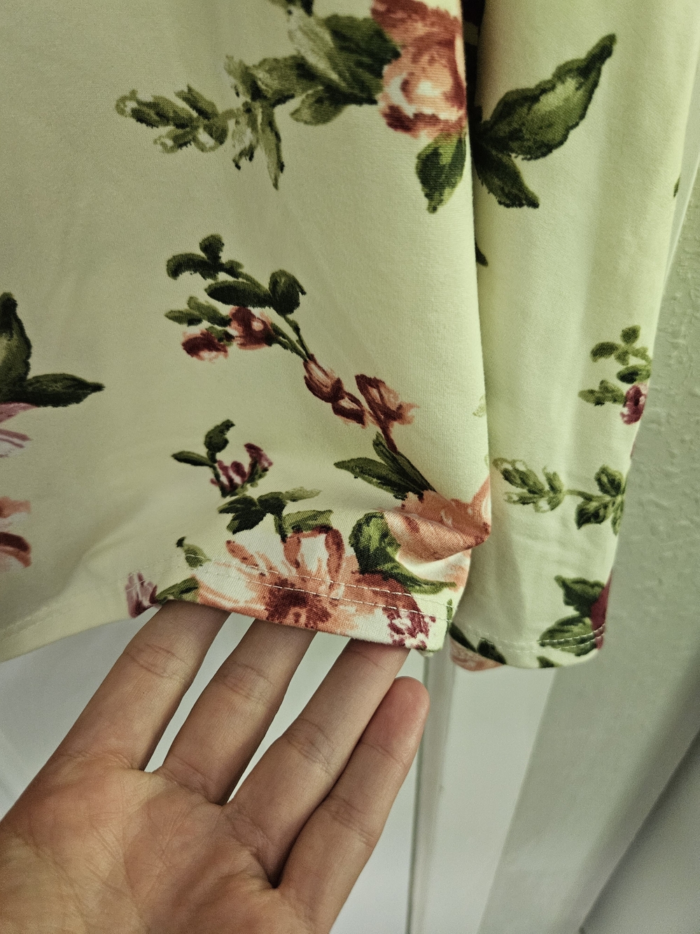 Light Yellow Floral Short Sleeve Dress - Picture 8 of 8